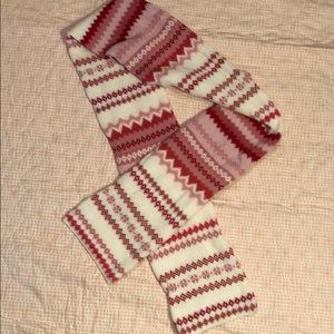 Pink and White Scarf